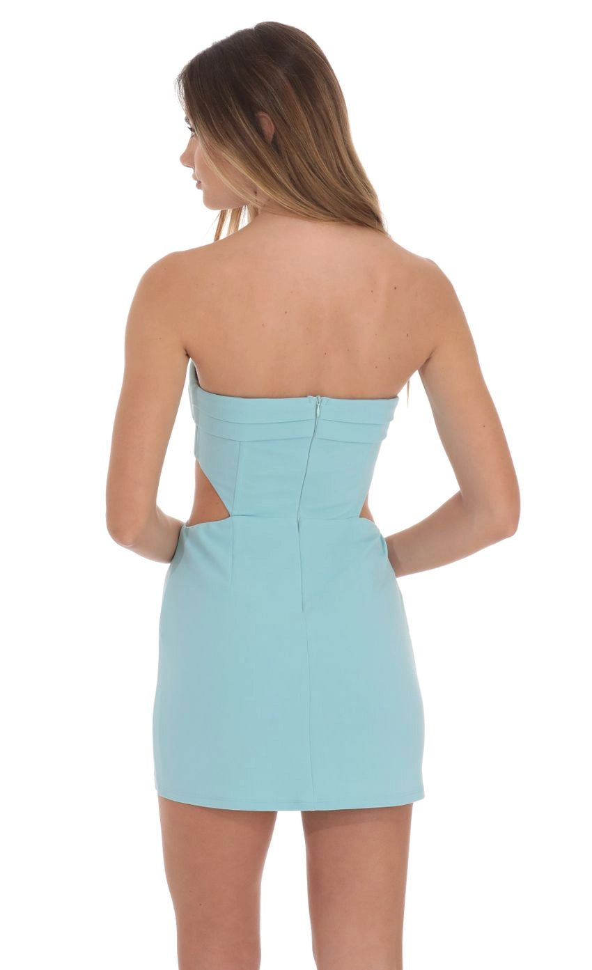 DingJi Wedding's uniquely designed crepe tight corset with hollowed out Homecoming Dresses